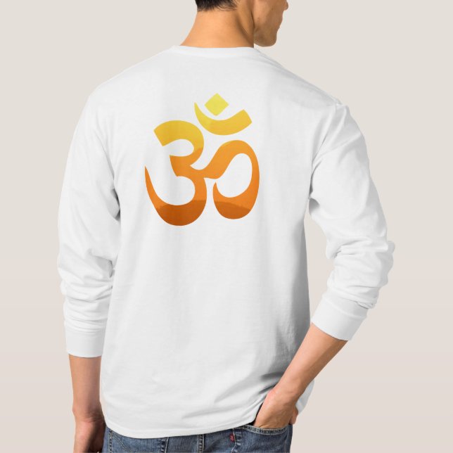 Om Mantra Symbol Yoga Zurück Design Männer T - Shi T-Shirt (Rückseite)