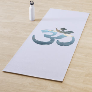 Om Mantra Yoga Mat Water Ozeane Medizin Blau Yogamatte