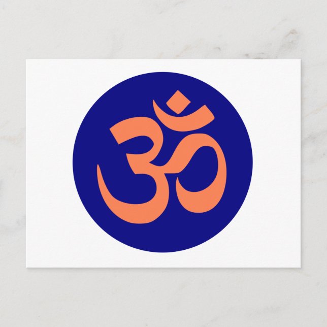 Om Mantra Yoga Postkarte (Vorderseite)