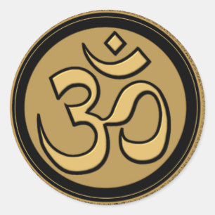 OM-Meditations-runder Aufkleber