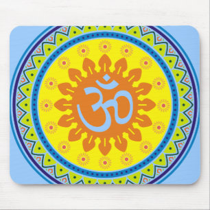 OM mit traditioneller indischer Art Mandana Mousepad