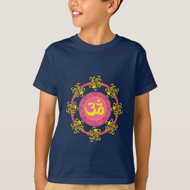 Om mit Wirbel und Farben! T-Shirt (Vorderseite)