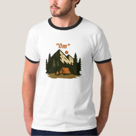 “Om” Mountain Meditation Camping Design T-Shirt
