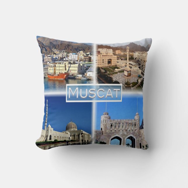 OM Muscat - Hafen - Central Business District - Kissen (Vorderseite)