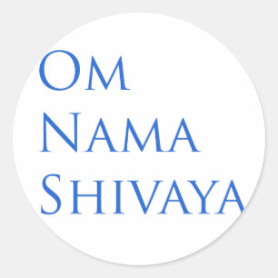 Om Nama Shivaya Runder Aufkleber