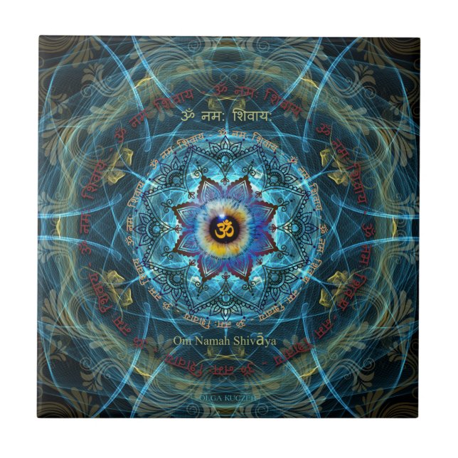 "OM Namah Shivaya" - die wahre Identität sich Fliese (Vorderseite)