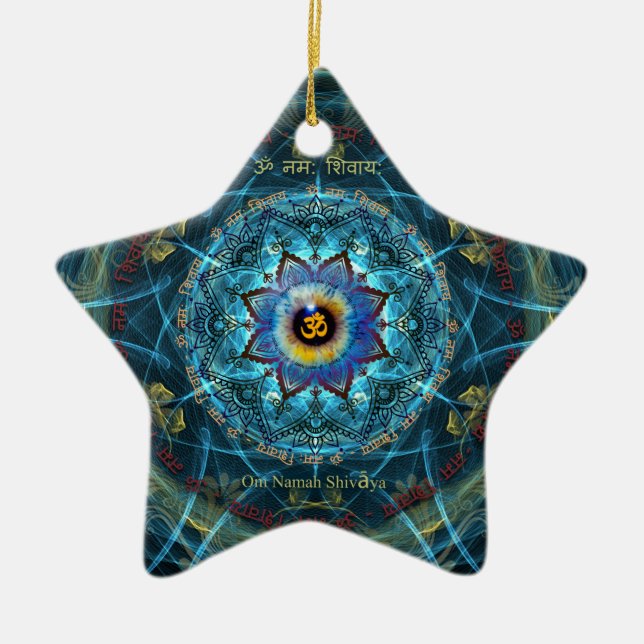 "OM Namah Shivaya" - die wahre Identität sich Keramik Ornament (Vorne)