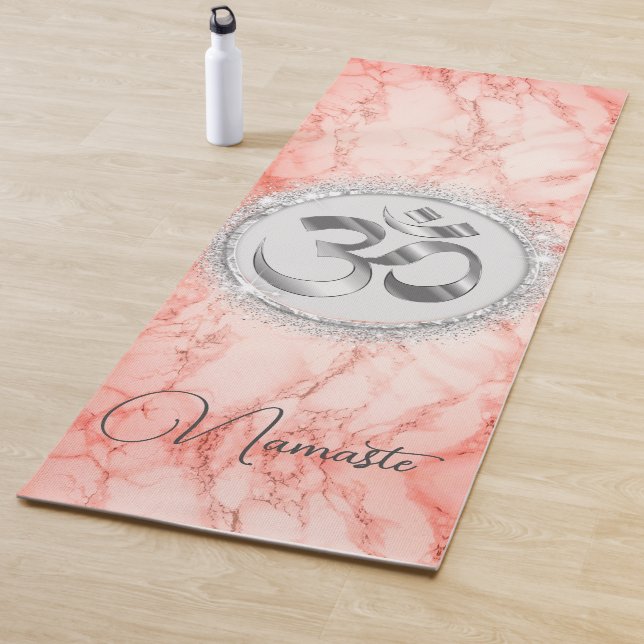 OM Namaste Pink Marble Yogamatte (Beispiel)