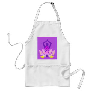 OM Namaste Spirituelle Lotus Blume Yoga Pose Pasta Schürze