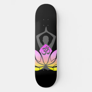 OM Namaste Spirituelle Lotus Blume Yoga Pose Skateboard