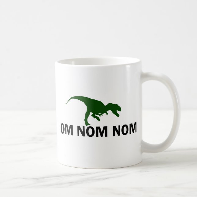 Om Nom Nom Dinosaur Rawr ist Hunger Kaffeetasse (Rechts)