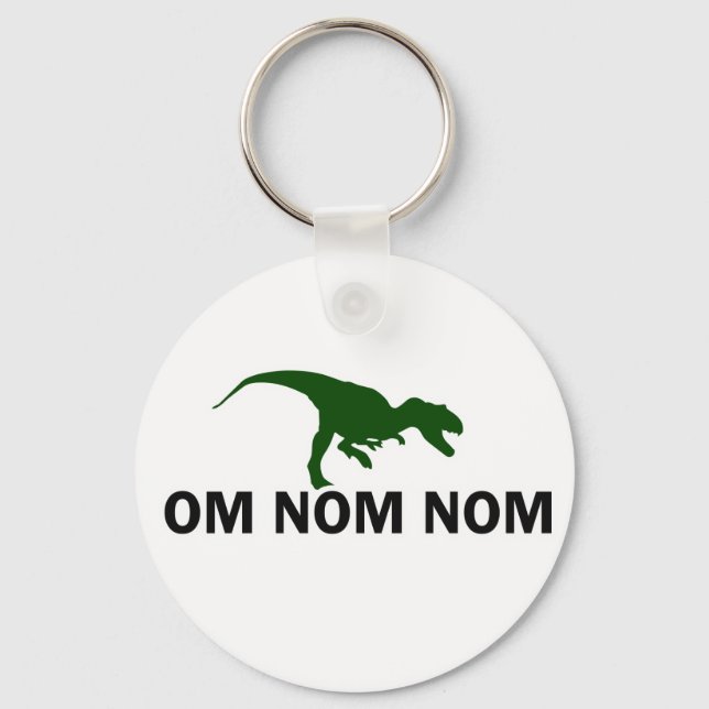 Om Nom Nom Dinosaur Rawr ist Hunger Schlüsselanhänger (Vorderseite)