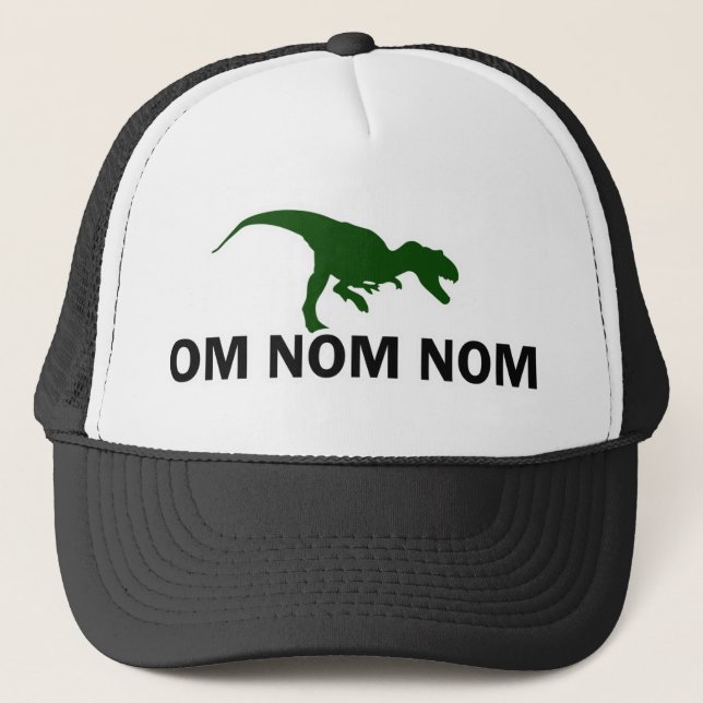 Om Nom Nom Dinosaur Rawr Trucker Truckerkappe (Vorderseite)