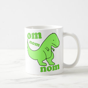 OM nom nom Dinosaurier chompss Kaffeetasse