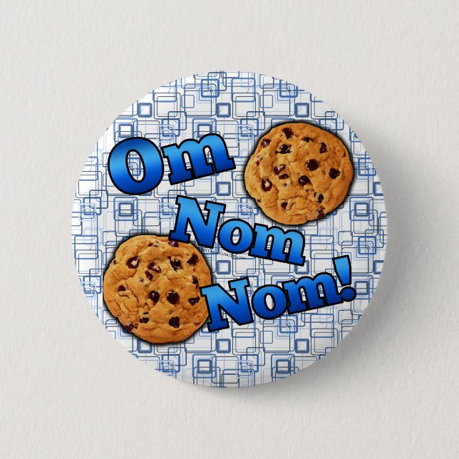 OM Nom Nom, Meme Liebe-Plätzchen Button (Vorderseite)