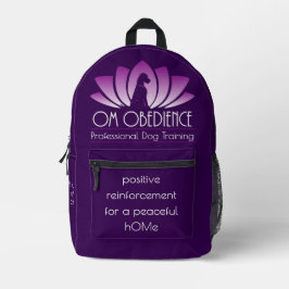 Om Obedience Backpack (dunkel Lila) Bedruckter Rucksack
