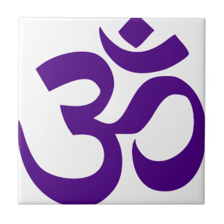 Om- oder Aum-Symbol (Indigofarbe) Fliese