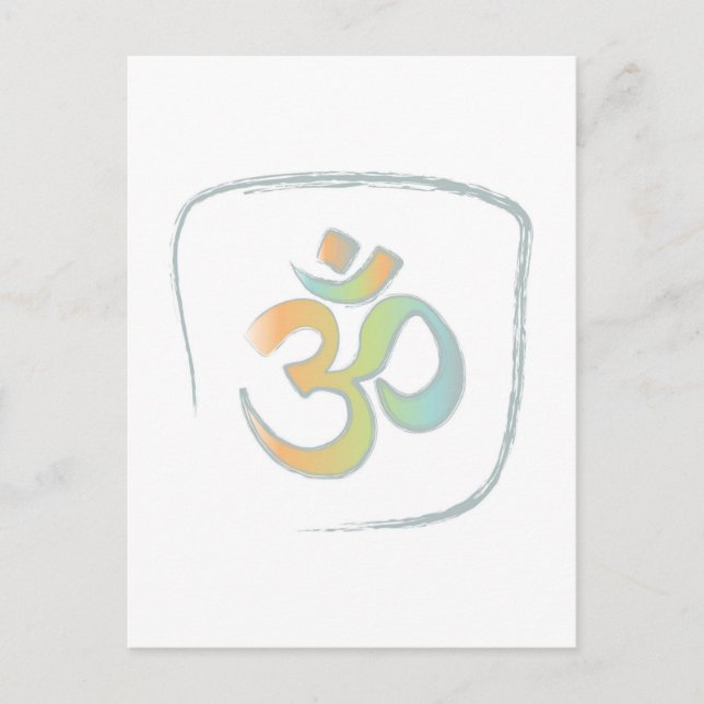Om oder Om Postkarte (Vorderseite)