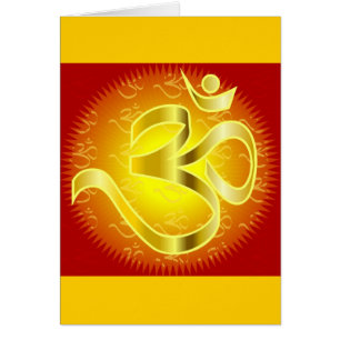 Om oder Om-Symbol in Gelb und Rot
