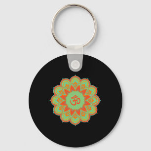 Om Ohm Aum Symbol Mandala Spirituelles Yoga-Gesche Schlüsselanhänger