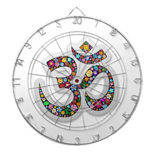Om Ohm Om Namaste Yoga-Symbol Dartscheibe