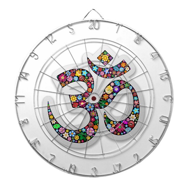 Om Ohm Om Namaste Yoga-Symbol Dartscheibe (vorne)