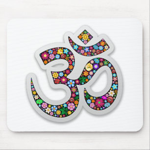 Om Ohm Om Namaste Yoga-Symbol Mousepad