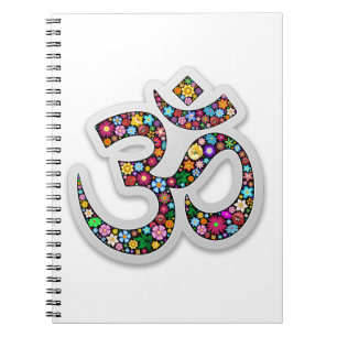 Om Ohm Om Namaste Yoga-Symbol Notizblock