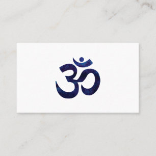 Om Ohm Symbol Signature Yoga Meditation Zen Visitenkarte