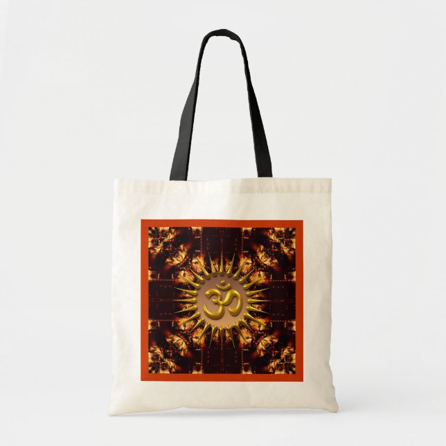 OM (Om) Batik-Feuertasche Tragetasche (Vorne)