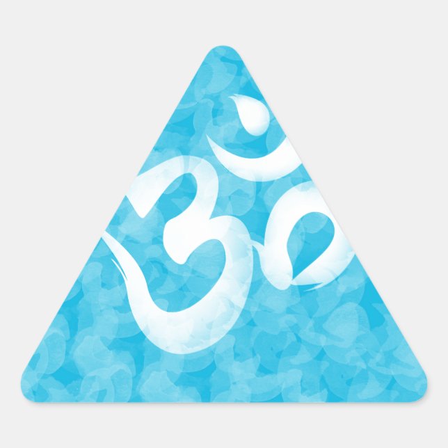 Om/Om Dreieckiger Aufkleber (Vorderseite)
