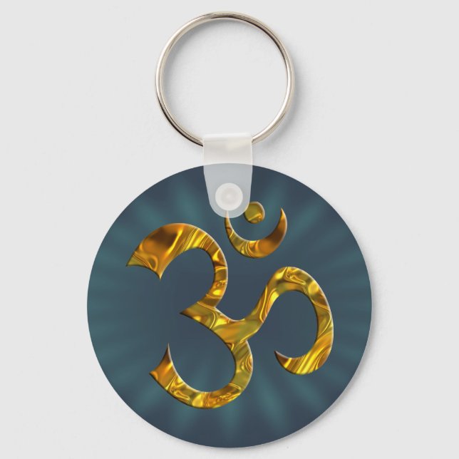 OM/OM - GOLD SCHLÜSSELANHÄNGER (Vorderseite)