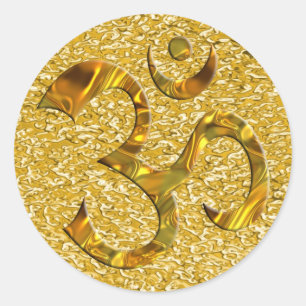 OM/OM - GOLD   SPRITZER RUNDER AUFKLEBER