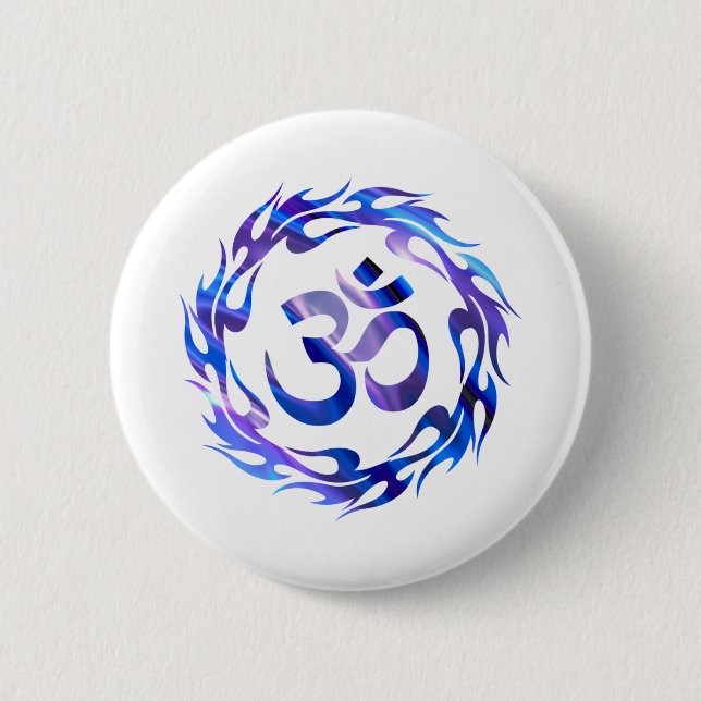 Om, Om Hindu, Om Symbol, Om Logo, Om Button (Vorderseite)
