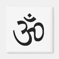 Om Om Kontur Icon, Hinduismus Symbol, Schwarz-weiß