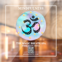 ** OM OM Mindfulness Reiki Yoga Meditation Fensteraufkleber