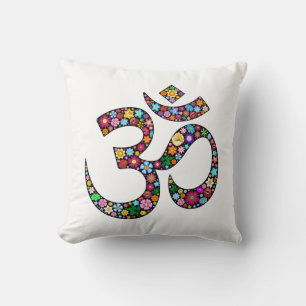 Om Om Namaste Yoga Symbol Kissen