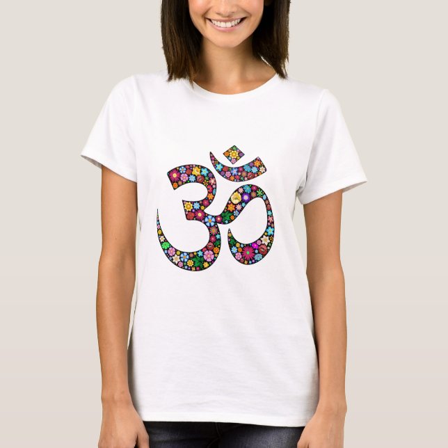 Om Om Namaste Yoga-Symbol T-Shirt (Vorderseite)