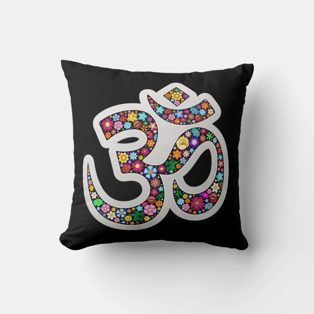 OM-Om Namaste Yoga-Symbolkissen Kissen (Vorderseite)