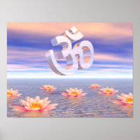 Om - om on Wasserlilien - 3D rendern