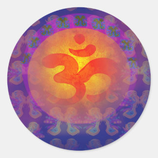 om-Om-Symbol-Aufkleber Runder Aufkleber