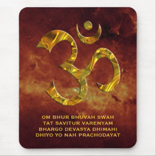 OM/Om u. Universum GAYATRI BESCHWÖRUNGSFORMEL Mousepad