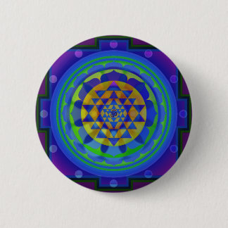 Om (OM) Yantra mandala Button