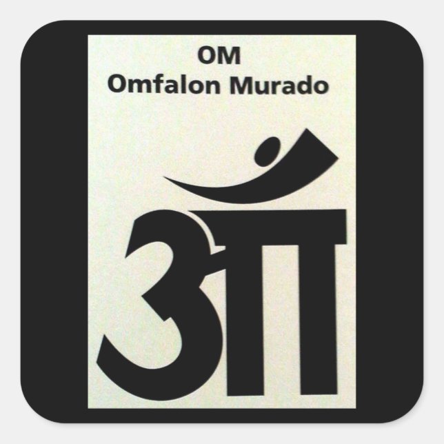 OM Omfalon Murado Quadratischer Aufkleber (Vorderseite)