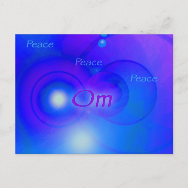 Om ~ Peace Postkarte (Vorderseite)