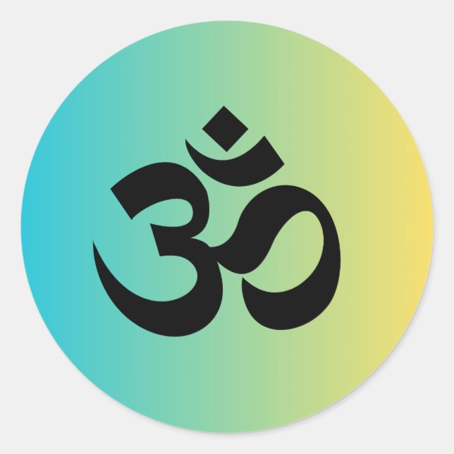 Om Round Stickers (Vorderseite)