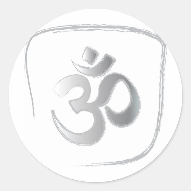 Om Runder Aufkleber (Vorderseite)