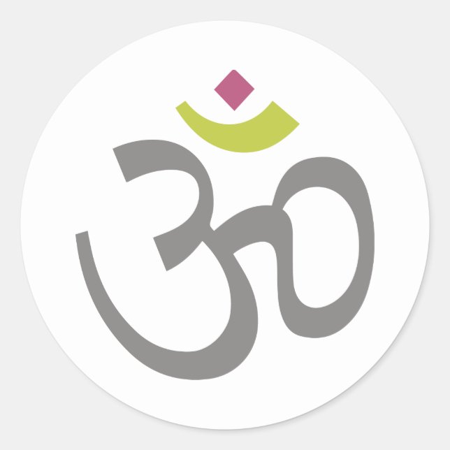 Om Runder Aufkleber (Vorderseite)