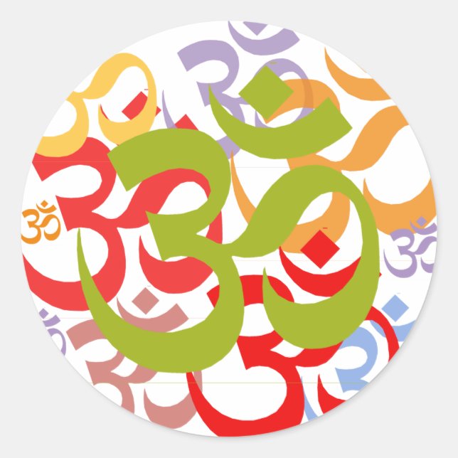 Om Runder Aufkleber (Vorderseite)