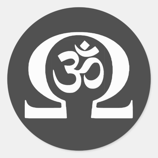 Om Runder Aufkleber (Vorderseite)